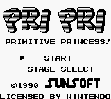 Pri Pri - Primitive Princess Title Screen